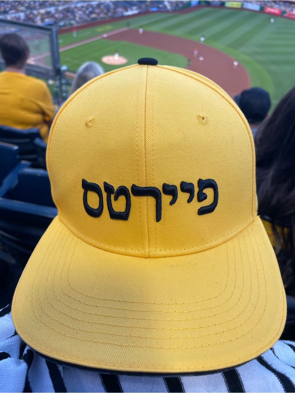 Pittsburgh Pirates Jewish Heritage Night Hat with Hebrew Text
